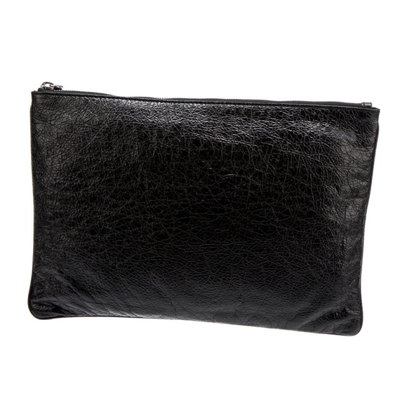 Auth Balenciaga “I Love Techno” Leather Arena Pouch - Picture 3 of 5